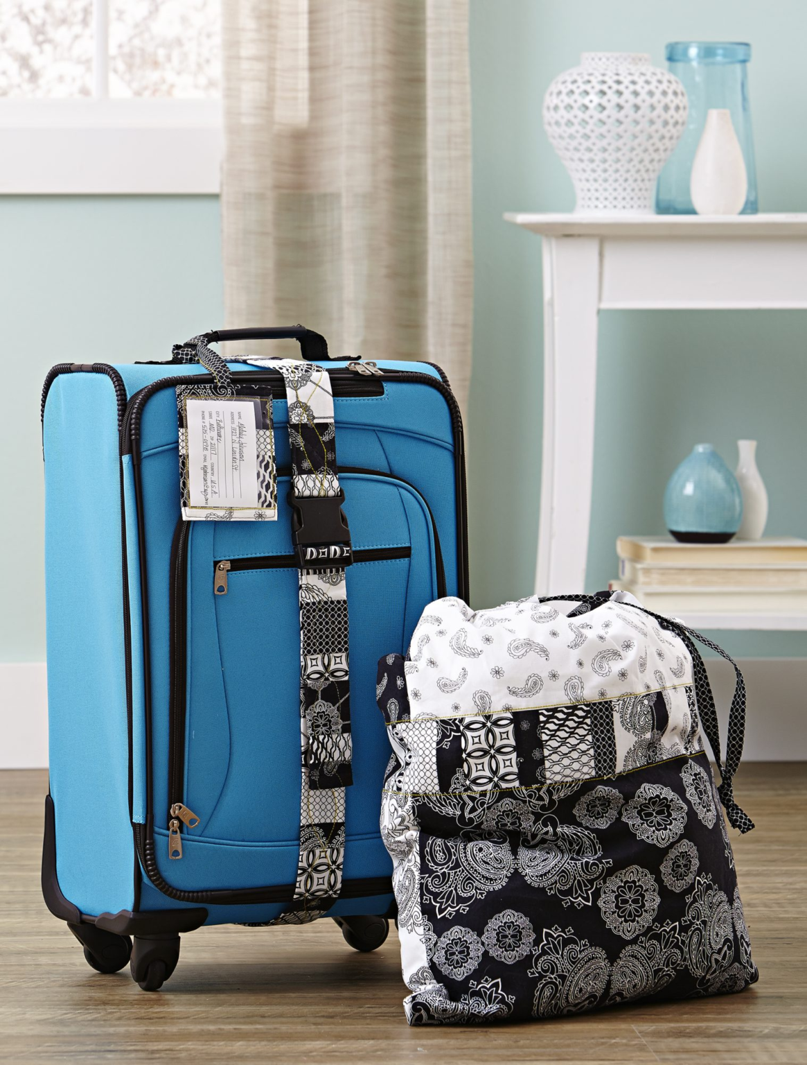 quilted top travel set